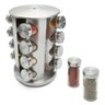 Porta Tempero e Condimentos Aço Inox com 16 Potes e Suporte Giratório e Base Redonda para Cozinha - 1