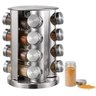 Porta Tempero e Condimentos Aço Inox com 16 Potes e Suporte Giratório e Base Redonda para Cozinha - 3