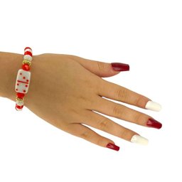 Pulseira Zé Pelintra Firma Dominó Cristal e Silicone - 4