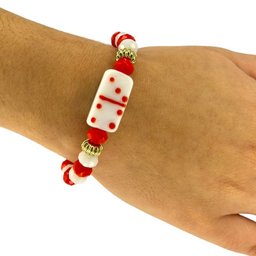 Pulseira Zé Pelintra Firma Dominó Cristal e Silicone - 5