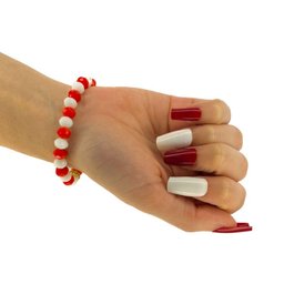 Pulseira Zé Pelintra Firma Dominó Cristal e Silicone - 3