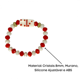 Pulseira Zé Pelintra Firma Dominó Cristal e Silicone - 2