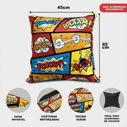 Kit 2 Capas de Almofadas Boom 45x45cm cama inbox - 2