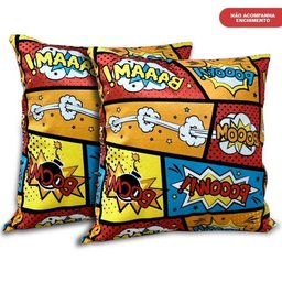 Kit 2 Capas de Almofadas Boom 45x45cm cama inbox - 5