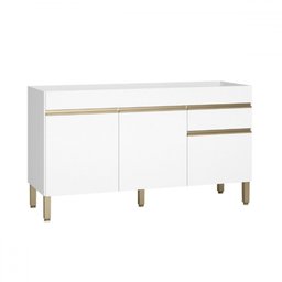 Balcão de Cozinha para Pia 150 Cm Line 3 Portas 1 Gaveta Supremo - Kits Paraná - 1 Balcão de Cozinha para Pia 150 Cm Line 3 Portas 1 Gaveta Supremo - Kits Paraná - 1