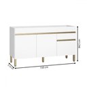 Ver imagem 3 de Balcão de Cozinha para Pia 150 Cm Line 3 Portas 1 Gaveta Supremo - Kits Paraná