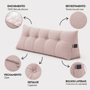 Ver imagem 6 de Almofada Encosto Triangular Cama Leitura Cabeceira Boucle