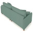Ver imagem 6 de Sofá 3 Lugares Living 232cm Pé Madeira Zoe Linho Verde Z08 - Mpozenato