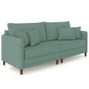 Ver imagem 2 de Sofá 3 Lugares Living 232cm Pé Madeira Zoe Linho Verde Z08 - Mpozenato