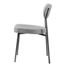 Cadeira 4 Pés Mona Linho Sintético Chumbo com Preto Salaone - Kit 02 - 3
