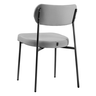 Cadeira 4 Pés Mona Linho Sintético Chumbo com Preto Salaone - Kit 02 - 5