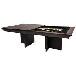 Mesa de Bilhar Sinuca e Jantar Oban Versátil com Tampo Removível 250 Cm Base T Preto G84 - Gran Belo - 1