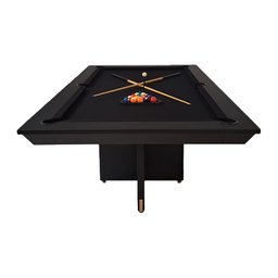 Mesa de Bilhar Sinuca e Jantar Oban Versátil com Tampo Removível 250 Cm Base T Preto G84 - Gran Belo - 8