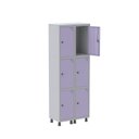 Ver imagem 2 de Armário Locker Guarda-Volume 6 Portas Aço Grp 502/6