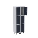Ver imagem 2 de Armário Locker Guarda-Volume 6 Portas Aço Grp 502/6