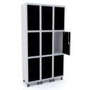 Ver imagem 2 de Armário Locker Guarda-Volume 9 Portas Aço Grp 503/9