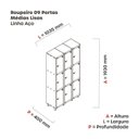 Ver imagem 3 de Armário Locker Guarda-Volume 9 Portas Aço Grp 503/9