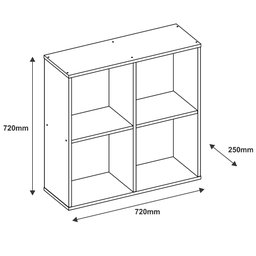 Nicho Colmeia Decorativo Para Quarto Sala De Estar Quadrado Euro 72x72 Cm C03 Preto - Lyam Decor - 3