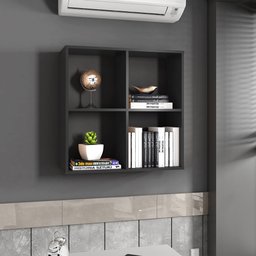 Nicho Colmeia Decorativo Para Quarto Sala De Estar Quadrado Euro 72x72 Cm C03 Preto - Lyam Decor - 2