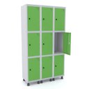 Ver imagem 2 de Armário Locker Guarda-Volume 9 Portas Aço Grp 503/9