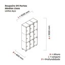 Ver imagem 3 de Armário Locker Guarda-Volume 9 Portas Aço Grp 503/9