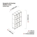 Ver imagem 3 de Armário Locker Guarda-Volume 9 Portas Aço Grp 503/9
