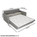 Ver imagem 3 de Sofá Cama 2 Lugares Queen 75CMX176CM