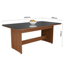 Ver imagem 4 de Mesa de Jantar para 6 Lugares Tampo de Vidro MDF