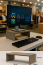 Ver imagem 4 de Suporte de Monitor em Mdf Gianduia 50cm Largura Estilo Neutro e Sofisticado