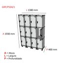 Ver imagem 3 de Armário Guarda Volume Locker Roupeiro 12 Portas Aço GRP 504/12