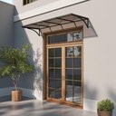 Ver imagem 4 de Toldo Fixo Policarbonato Alveolar Bronze - 1,50m X 1,20m - Estrutura Preta