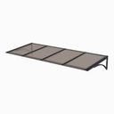 Ver imagem 1 de Toldo Fixo Policarbonato Alveolar Bronze - 1,50m X 1,20m - Estrutura Preta