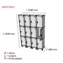 Ver imagem 3 de Armário Guarda Volume Locker Roupeiro 12 Portas Aço GRP 504/12