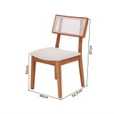 Ver imagem 3 de Kit 4 Cadeiras de Jantar Madeira Maciça Rattan Natural Estofadas Siena Espresso Móveis