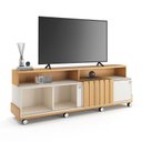 Ver imagem 1 de Rack Bancada para Sala Graci 1.8 Cinamomo Off White – Hb Móveis