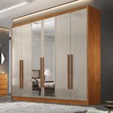 Ver imagem 4 de Guarda Roupa Casal Linea 6 Portas 6 Gavetas com Espelho Cinamomo Fendi - Novo Horizonte