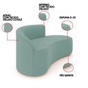 Ver imagem 3 de Sofá 2 Lugares Orgânico 160 Cm Morgan Veludo/cotelê Menta D03 - D’Rossi