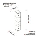 Ver imagem 4 de Armário Roupeiro 4 Portas Aço Grp 501/4 Cinza