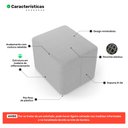Ver imagem 3 de Puff Decorativo Living Yumi Retangular 60cm Bouclê Cinza Claro - Desk Design