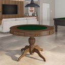 Ver imagem 1 de Mesa de Jogos Carteado 4 Lugares Bellagio com Gavetas e Tampo Reversível Base Estrela com Tecido Nog