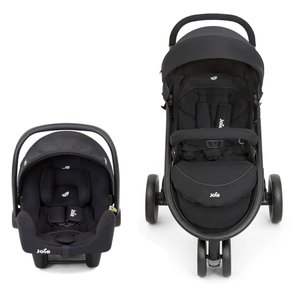 Carrinho Travel System Litetrax 3 Preto Coal 0 a 15kg - Joie
