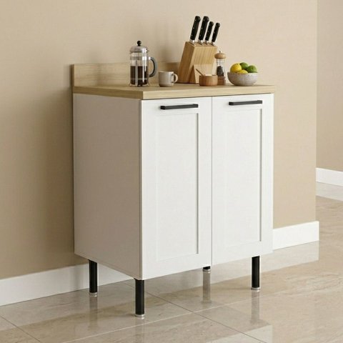 Balcão de Cozinha com Tampo 2 Portas em MDF 60cm Grazi Tecnomobili