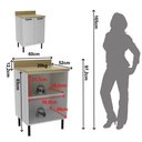 Ver imagem 2 de Balcão de Cozinha com Tampo 2 Portas em MDF 60cm Grazi Tecnomobili