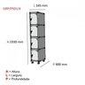 Armário Guarda Volume Locker Roupeiro 4 Portas Aço GRP 501/5  - 3