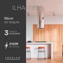 Ver imagem 4 de Coifa e Depurador de Ilha Eos 35cm Redonda Eco40ir Inox 220v