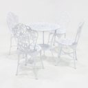 Ver imagem 2 de Conjunto de Mesa Hera Cadeiras Aluminio Fundido Cozinha Jardim Varanda