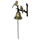 Ver imagem 1 de Sineta Artesanal Com Passarinhos Dourados Fundidos em Bronze e Estanho Libertas Rosas Artesanato Sin