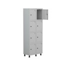 Ver imagem 3 de Armário Guarda Volume Locker Roupeiro 8 Portas Aço Grp 502/8 Cinza