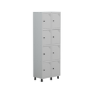 Ver imagem 1 de Armário Guarda Volume Locker Roupeiro 8 Portas Aço Grp 502/8 Cinza