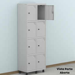 Armário Guarda Volume Locker Roupeiro 8 Portas Aço GRP 502/8  - 18
